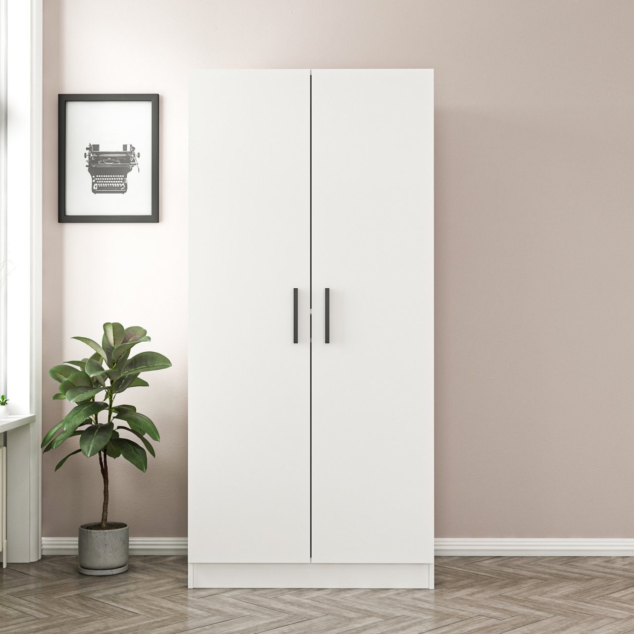 Hanah home Ormar Kale 90x190x52cm Bijeli