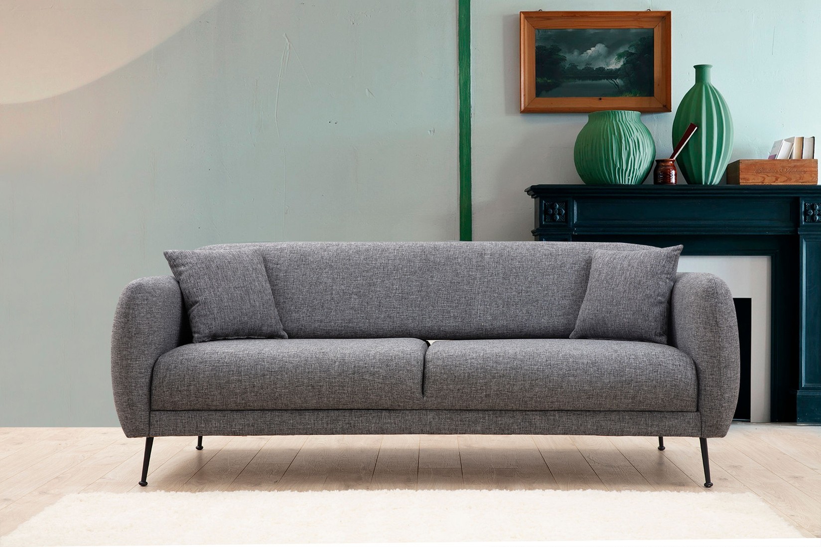 Atelier del Sofa Sevilla sklopiva sofa 98x85x214cm siva