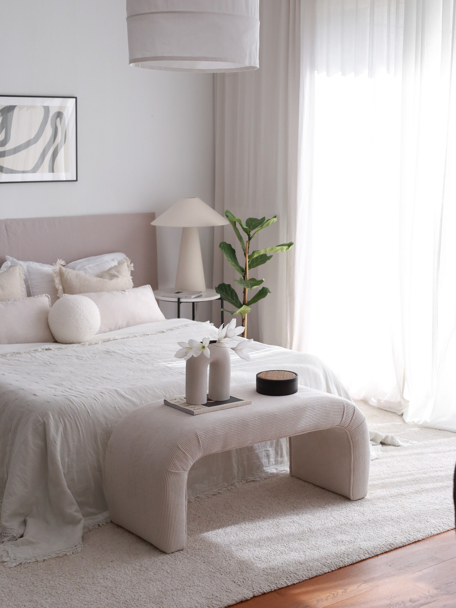 Atelier del Sofa Tabure 106x45x46cm, Bijelo