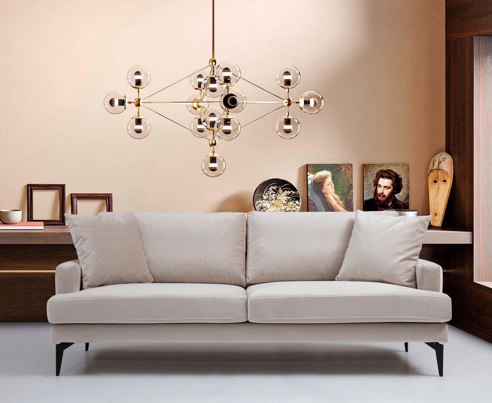 Atelier del Sofa Dvosjed Papira 90x88x175cm Bež