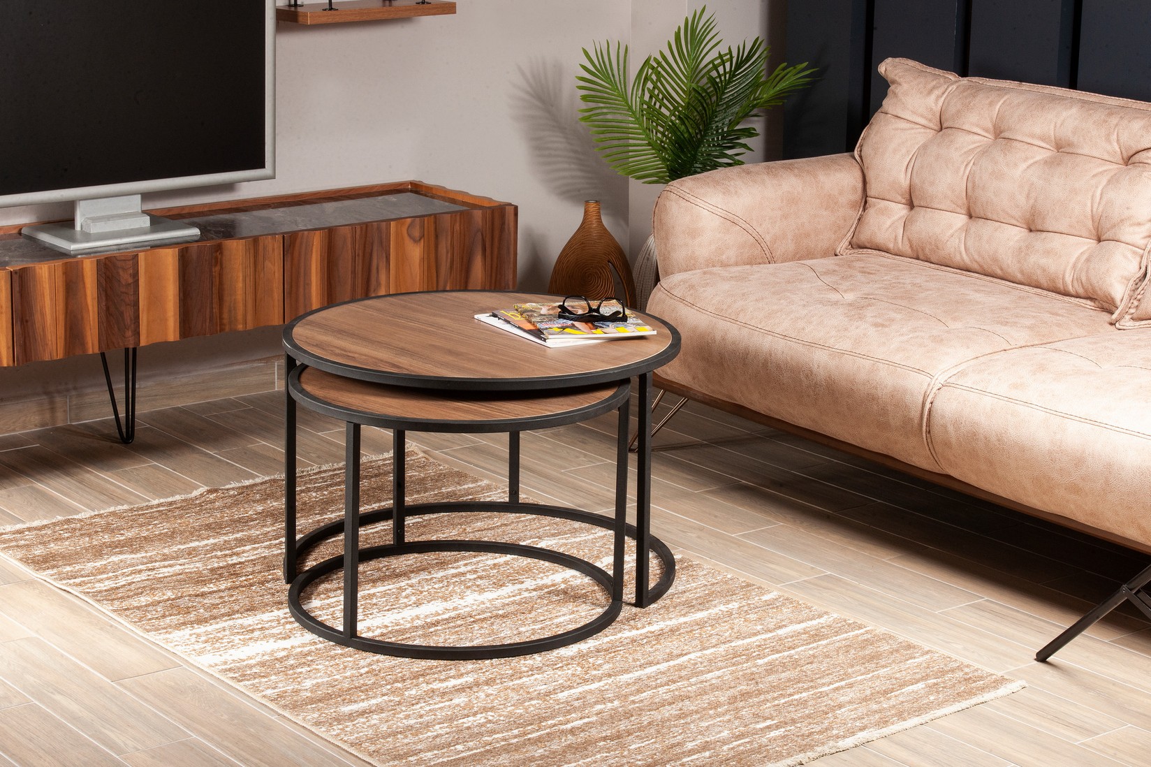 Hanah Home Set klub stolova, 2 dijela Tambur Orah