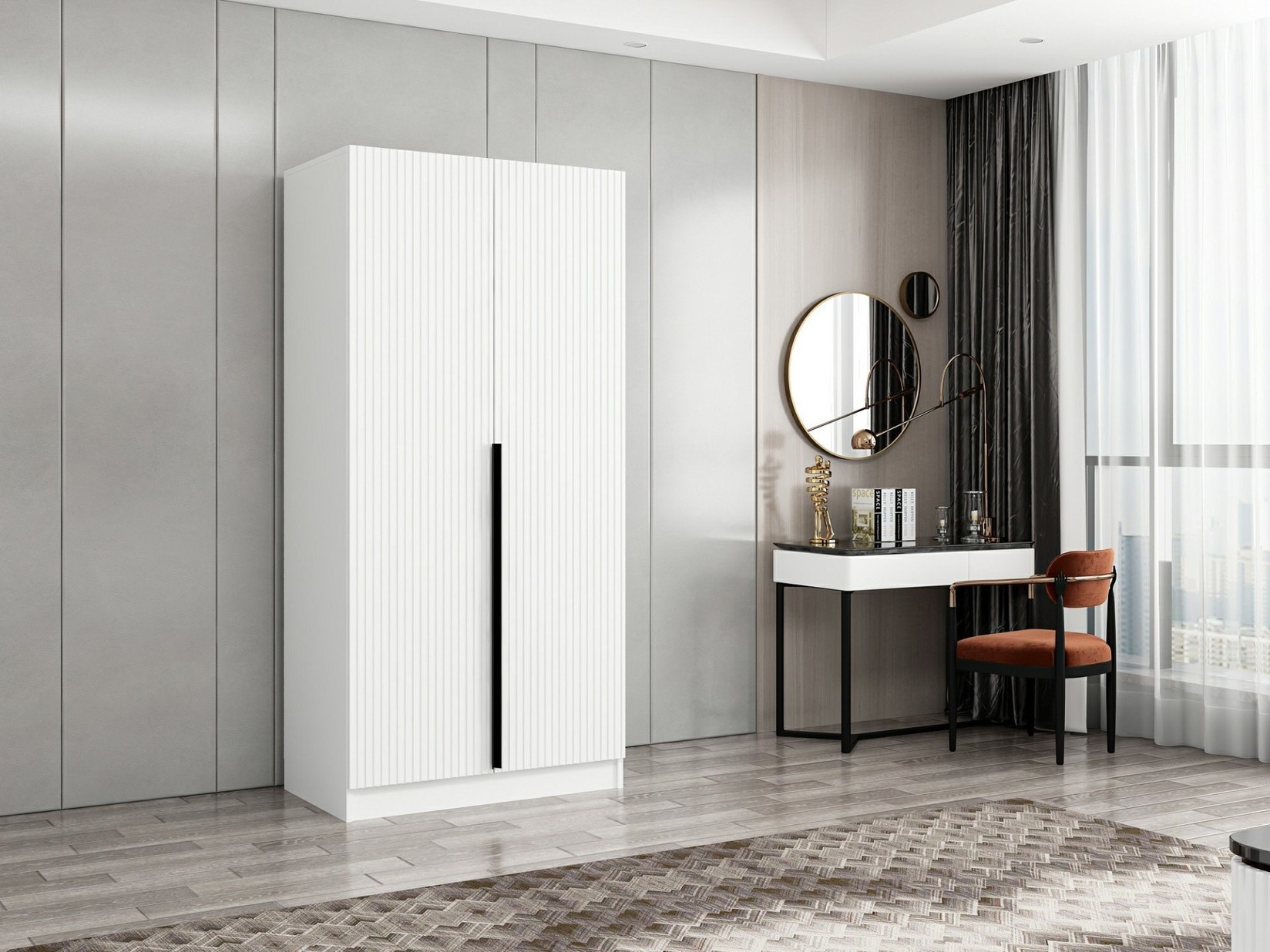 Hanah home Ormar Kale 90x210x52cm Bijeli