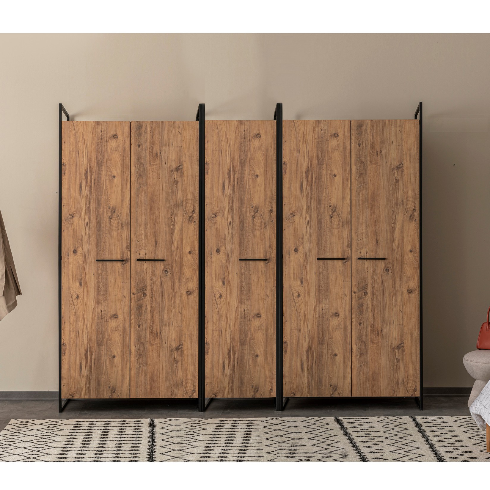 Hanah home Ormar Dynamic Takim 104x225x52cm Bež