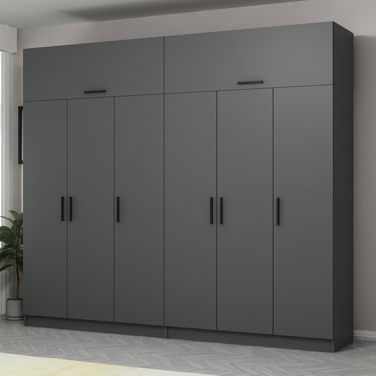 Hanah home Ormar Kale 270x235x52cm Antracit