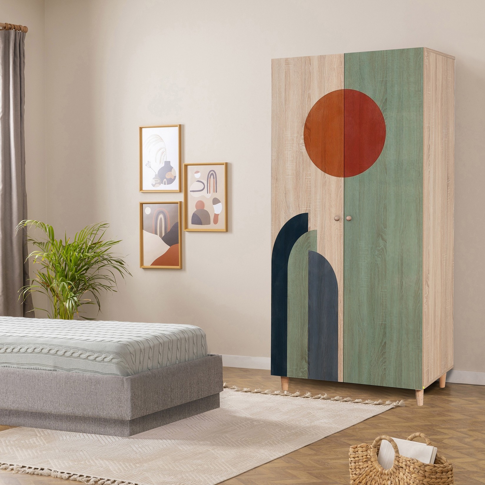 Hanah kućni Ormar Lidya 2 90x192x52cm Hrast