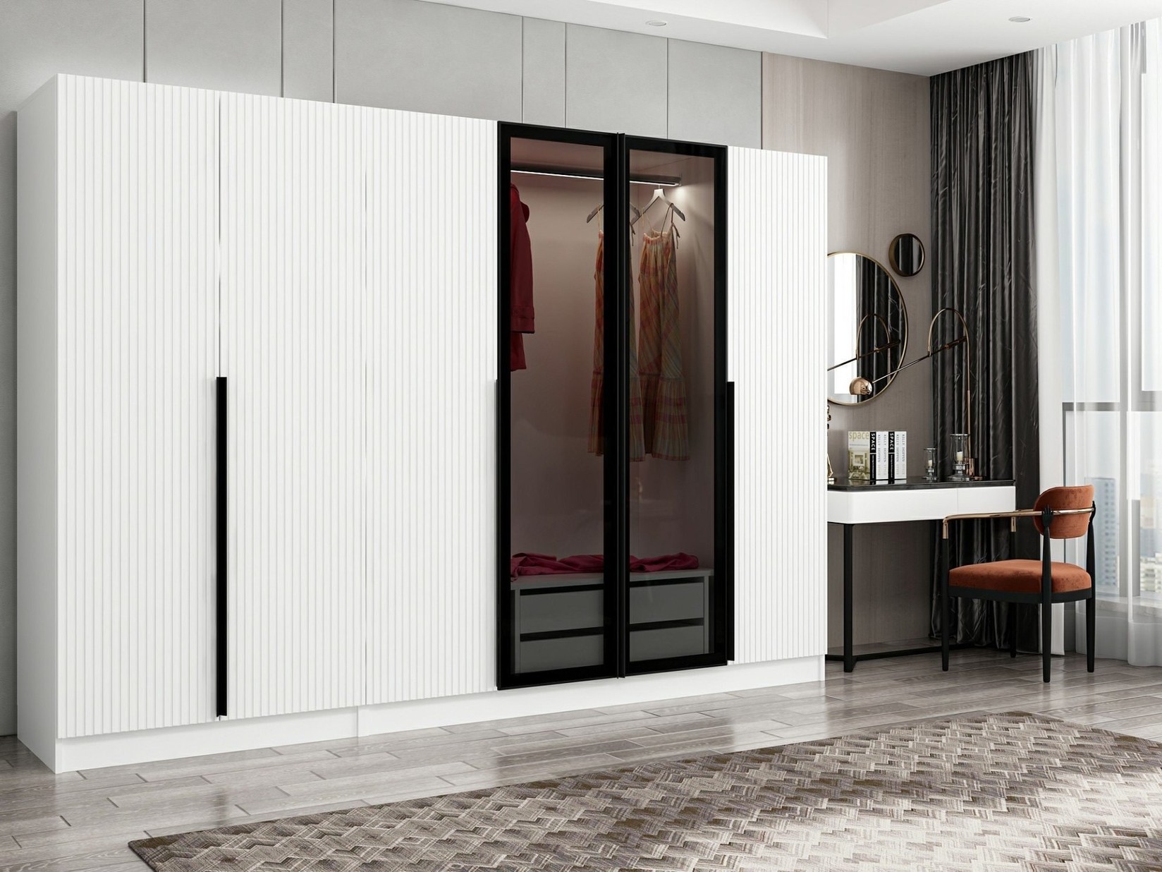 Hanah home Ormar Kale Plus 270x210x52cm Sivi