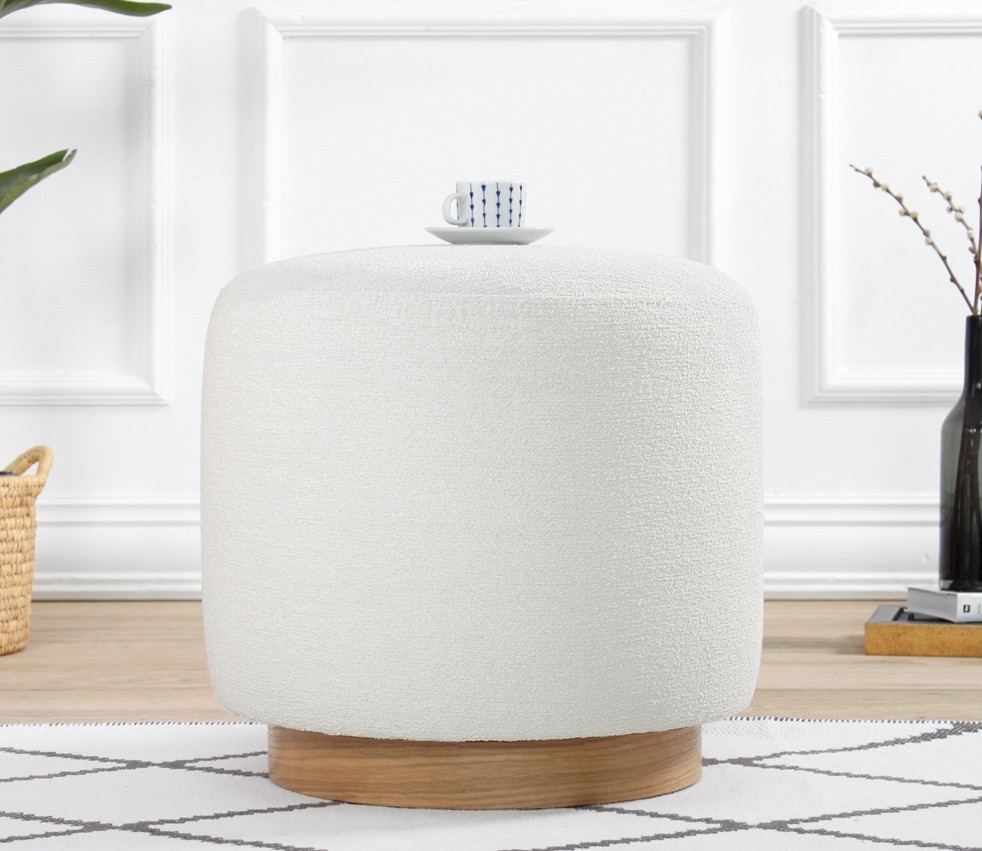 Atelier del Sofa Tabure 42x45cm, Krem