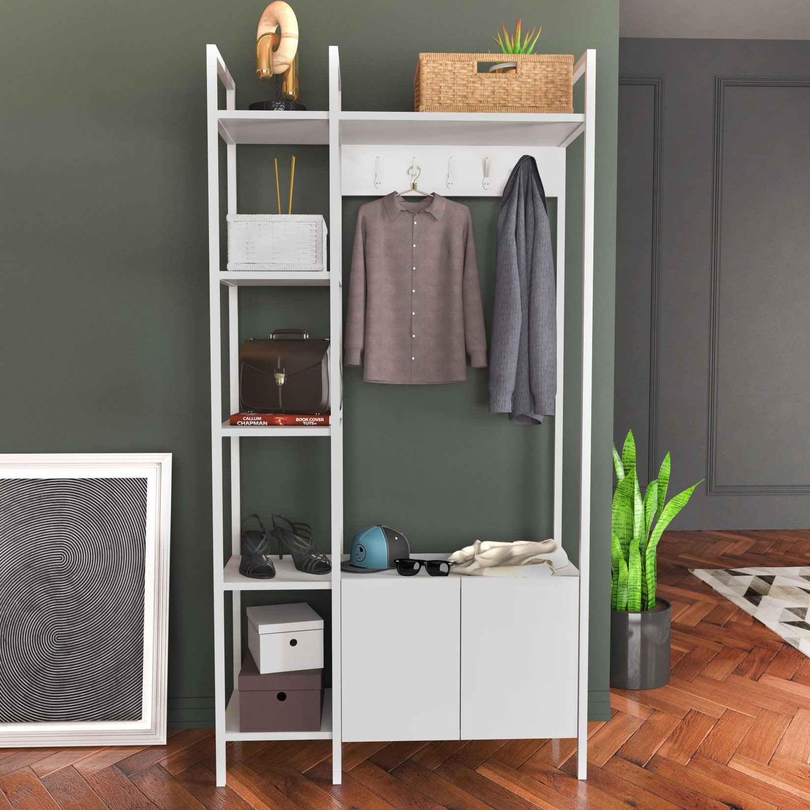 Hanah Home Stalak za cipele 90x175x35cm Bijeli