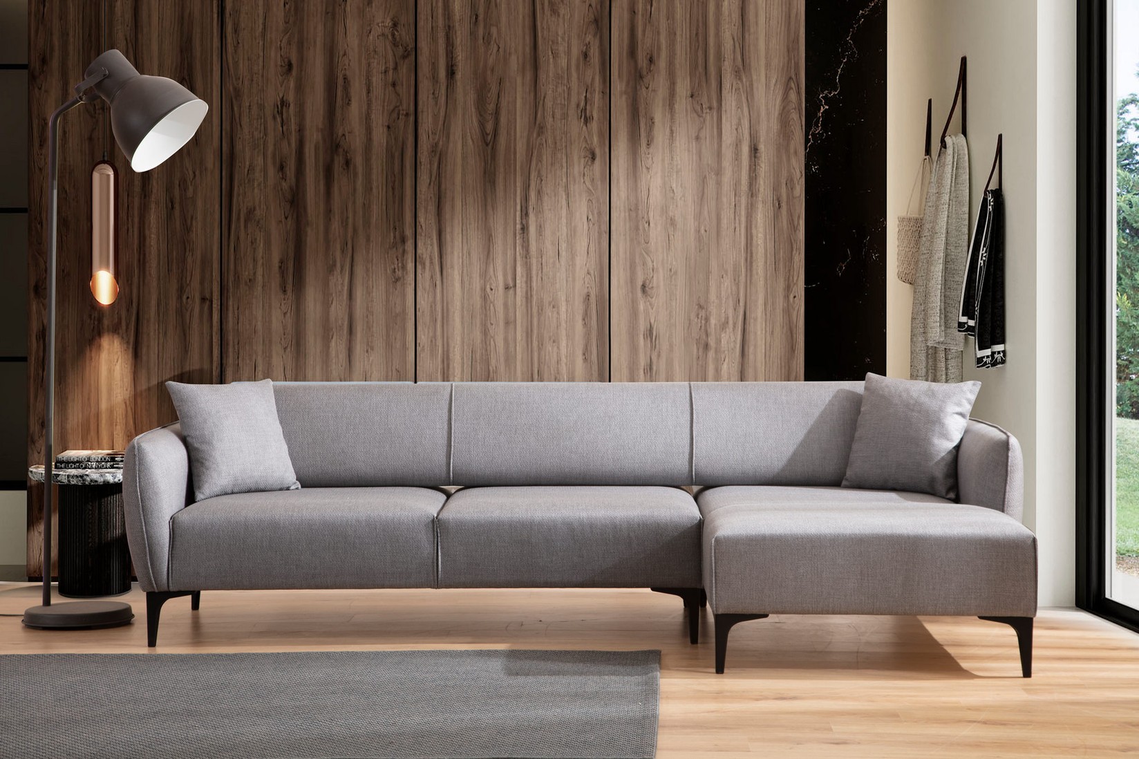 Atelier del Sofa Kutna sofa Belissimo 95x67x270cm Siva