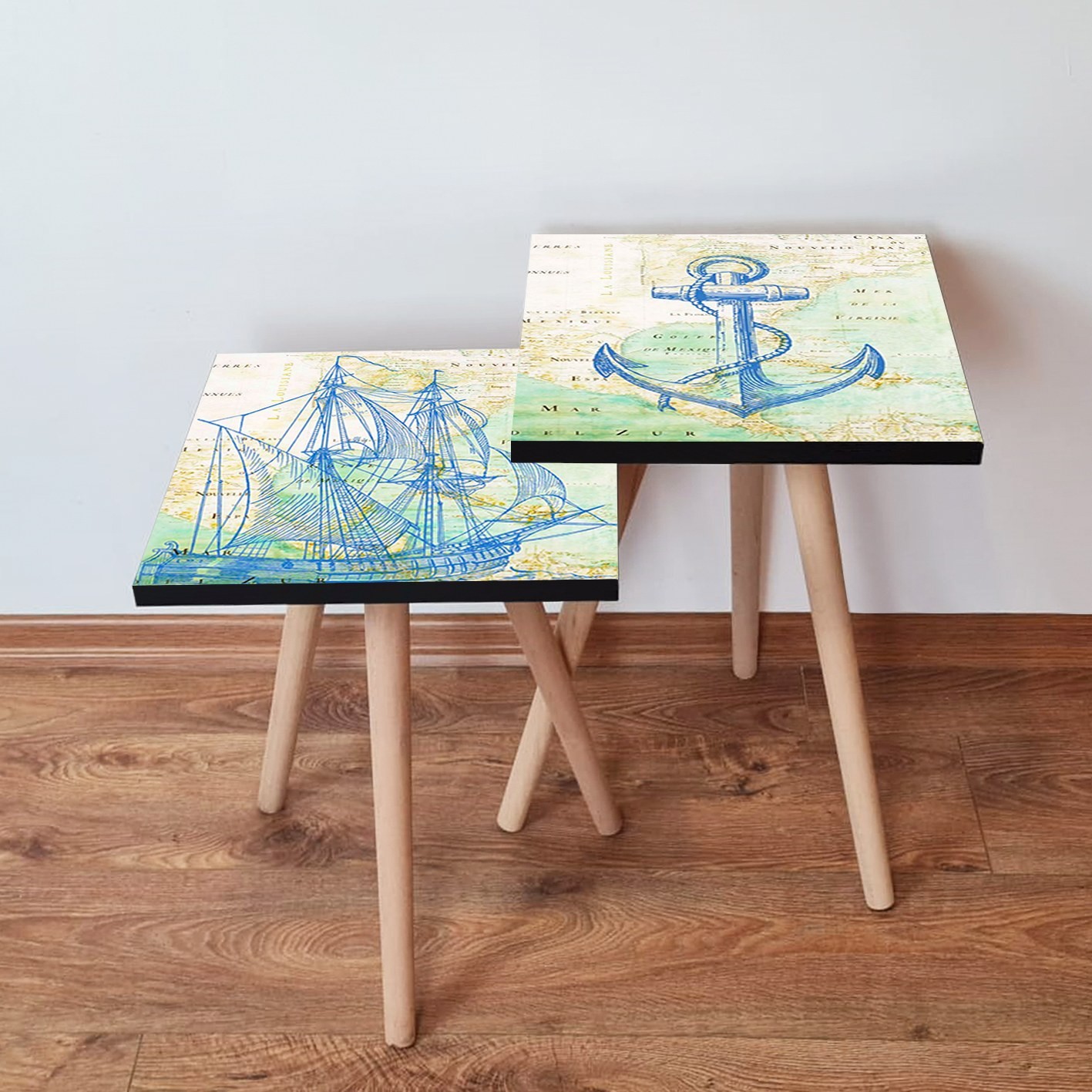 Hanah Home Set klub stolova, 2 dijela Šareni