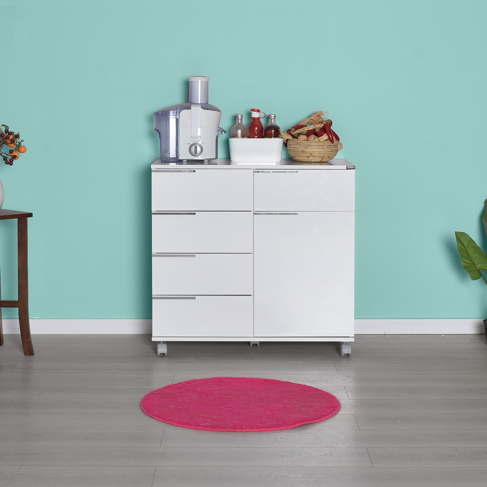 Hanah Home Komoda s ladicama 85x81x44cm Bijela