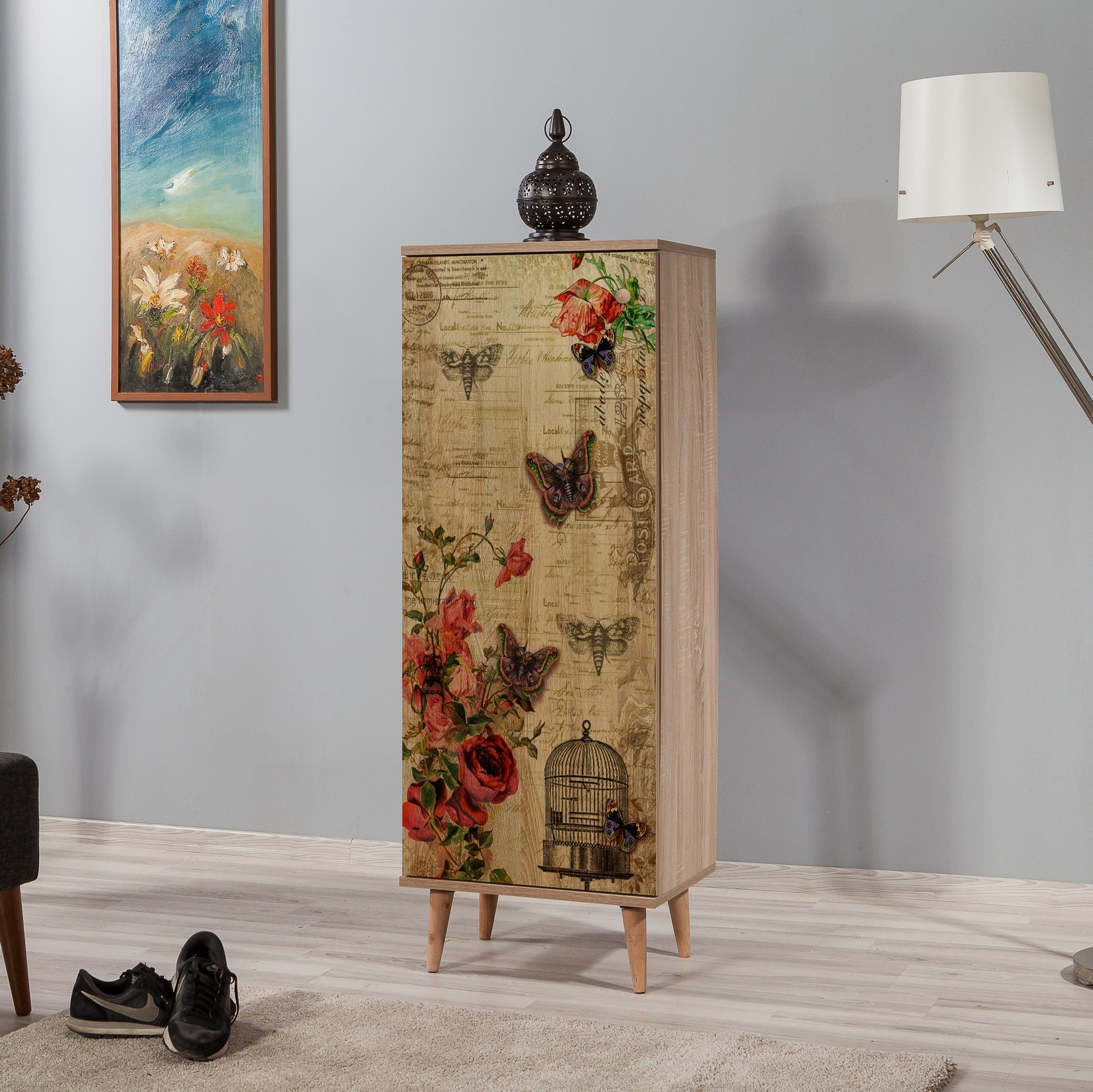 Hanah home Ormarić za cipele 50x135x38cm Hrast