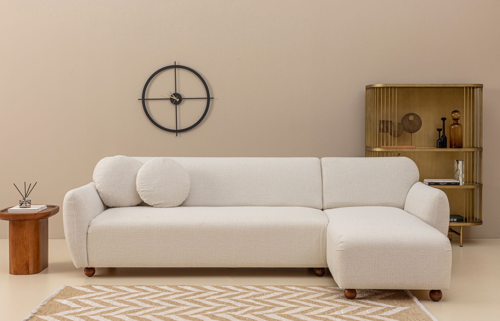 Atelier del Sofa Kutna sofa Eddy 162x273cm, Bijela
