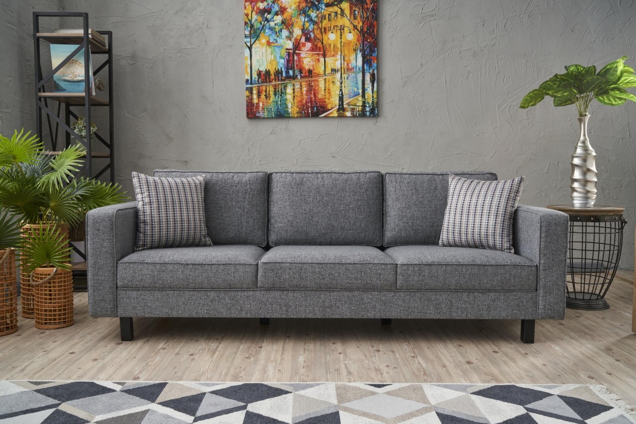 Atelier del Sofa Trosed Kale Laneno 222x83x91cm Siva