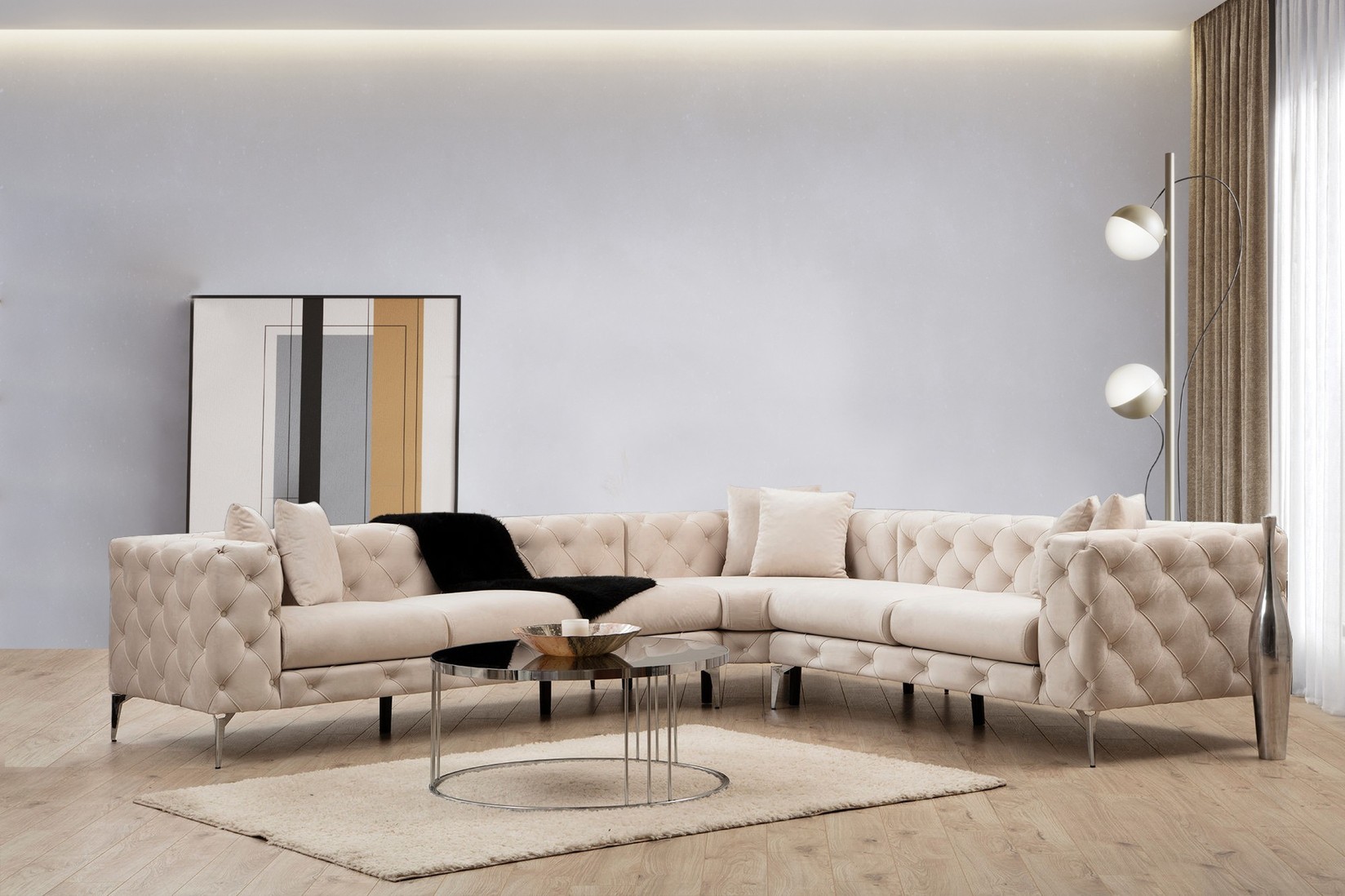 Atelier del Sofa Kutna sofa Como 310x70x270cm Bež