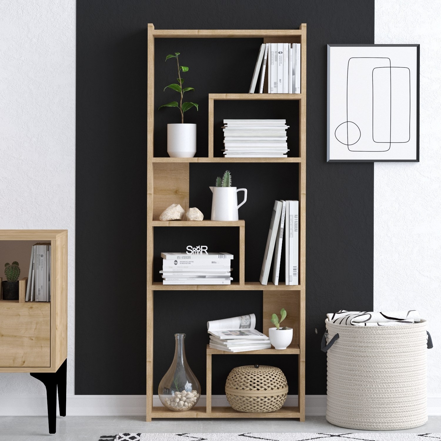 Hanah Home Polica 60x150x15cm Hrast