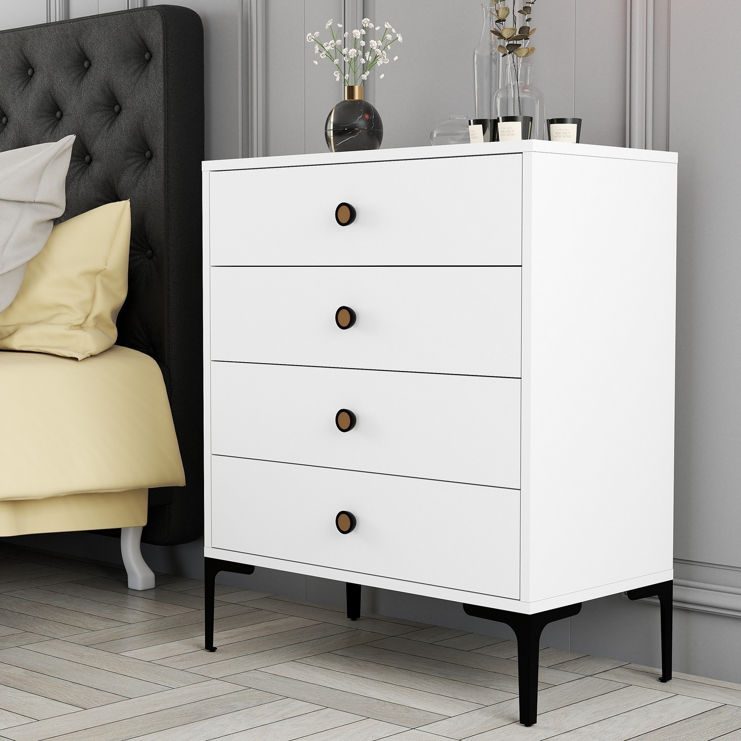 Hanah Home Komoda Lisbon 542 76x90,7x40cm Bijela