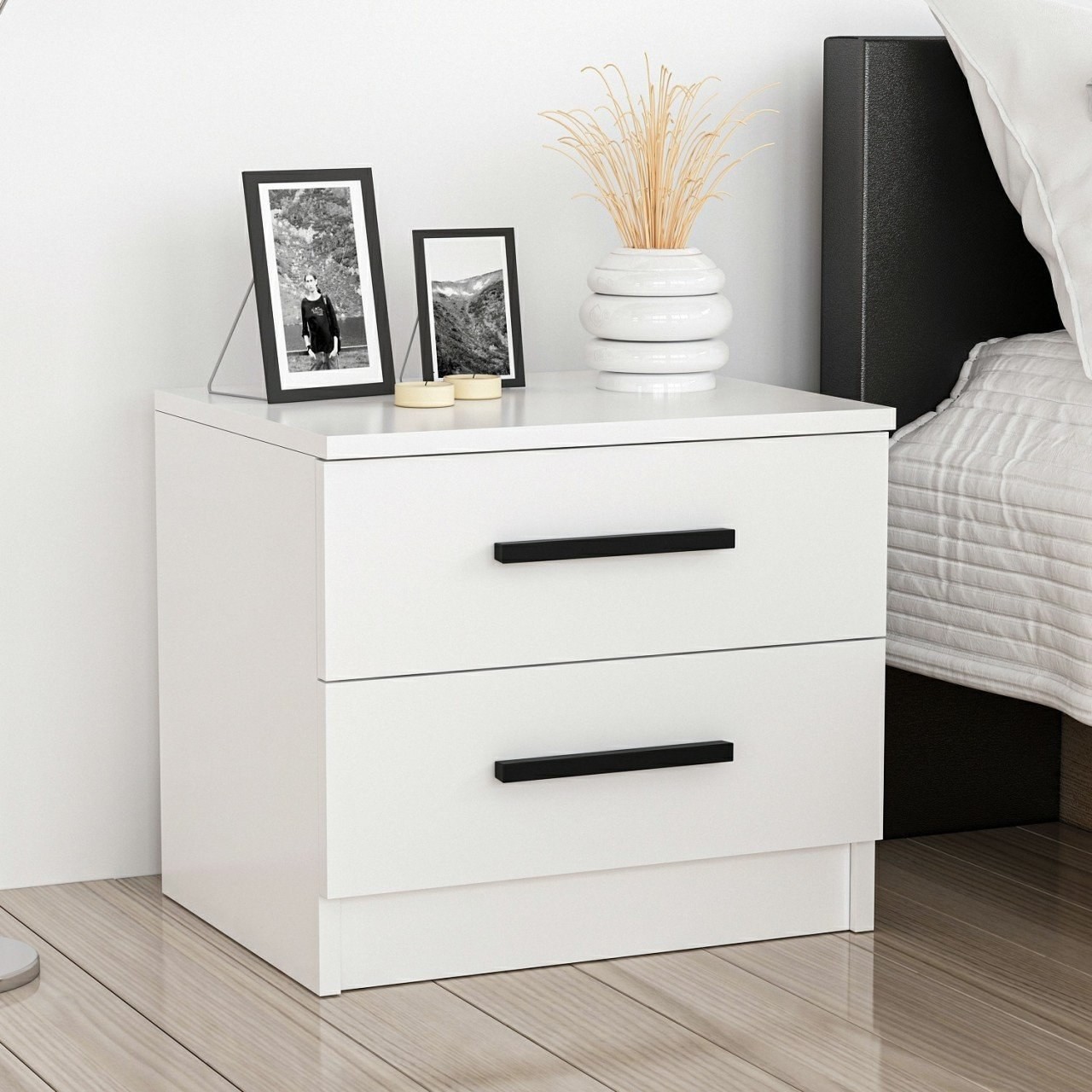 Hanah Home Noćni ormarić Kale 50x40x47cm Bijeli