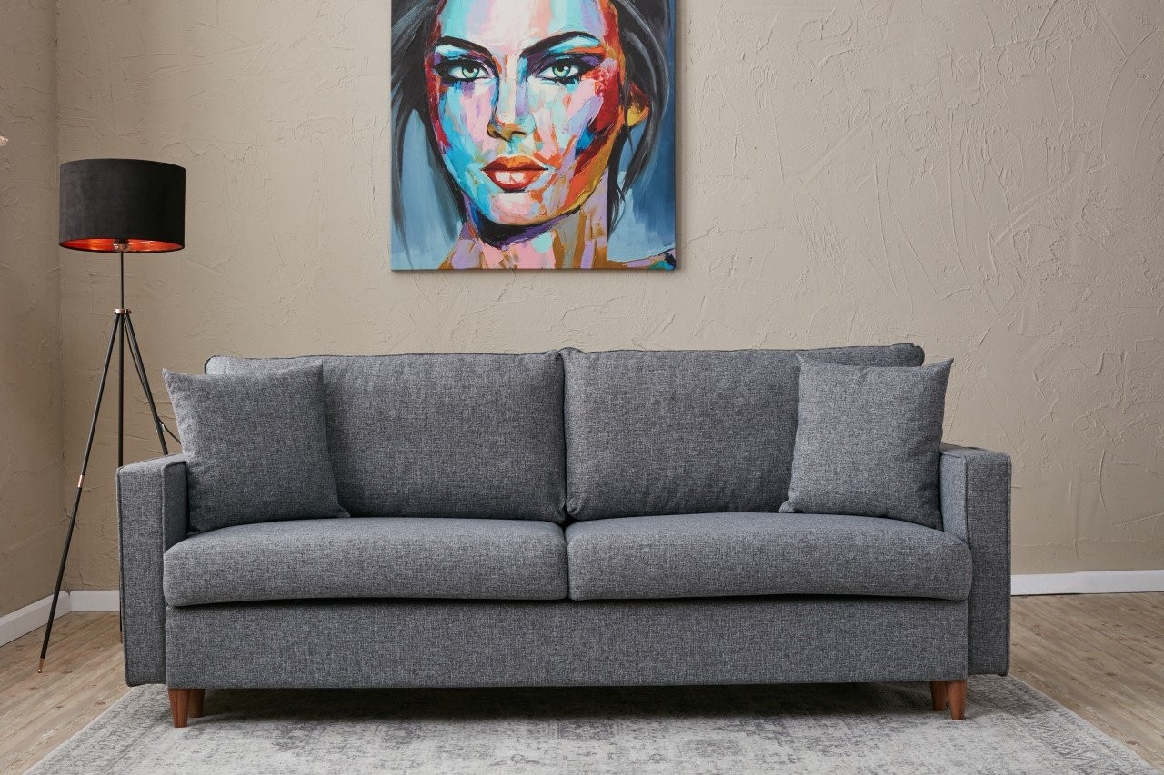 Atelier del Sofa Eva sklopiva sofa 210x82x90cm siva