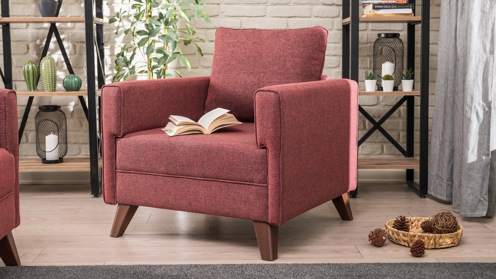Atelier del Sofa Fotelja Bella 82x85x81cm Bordeaux