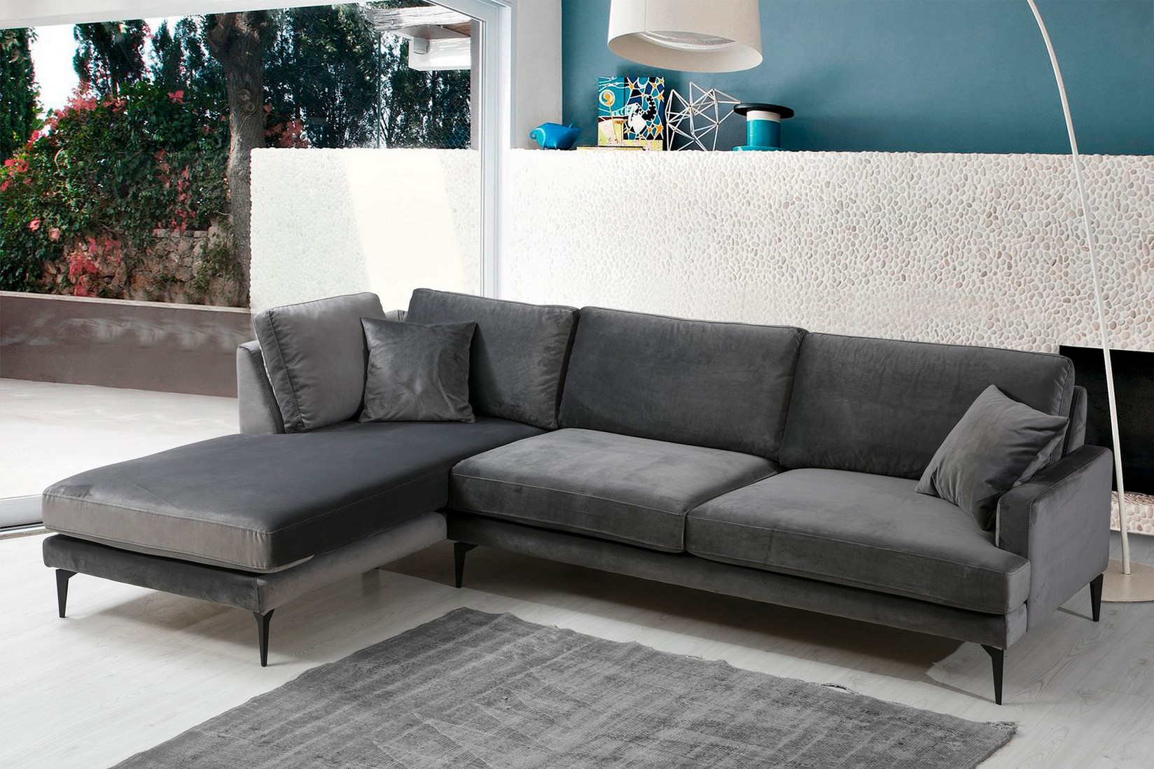 Atelier del Sofa Kutni set 90x88x283cm Antracit