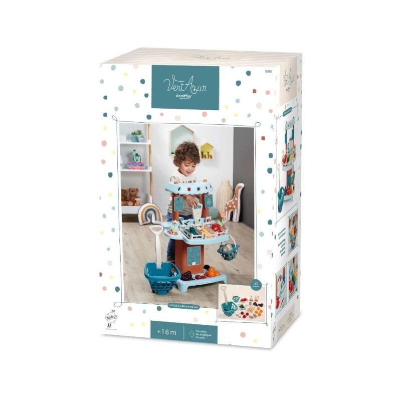 Ecoiffier Igračka supermarket štand SM001690, Plavo-smeđa