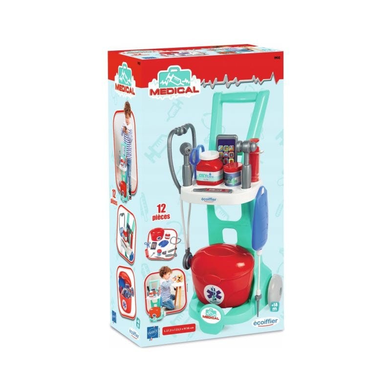 Ecoiffier Igračka medicinska kolica SM001902, Šarena