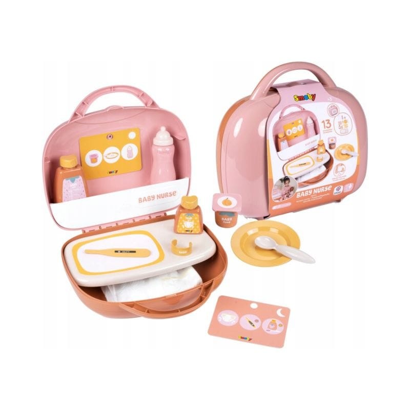 Smoby SM220385 Koferčić za njegu lutke, Rozi