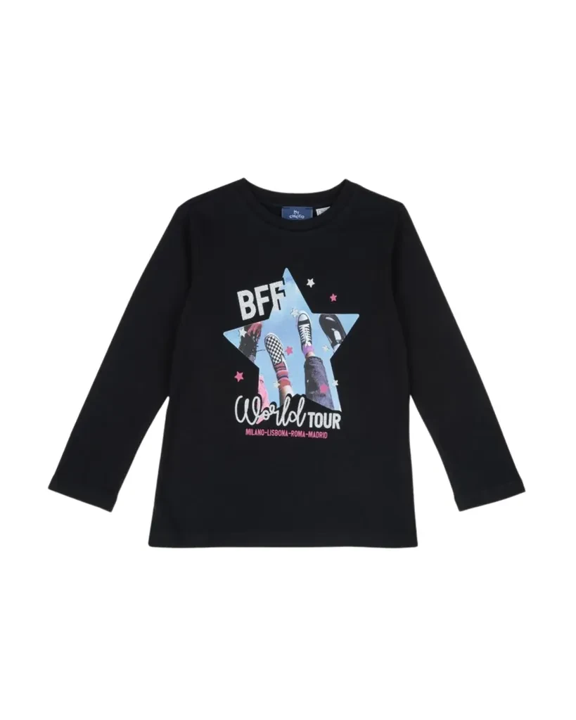 Chicco Majica za djevojčice BFF,Crna