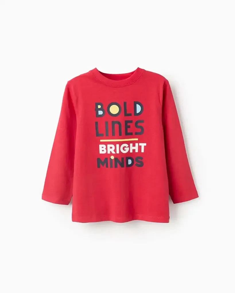 Zippy Majica za dječake Bold Lines,Crvena