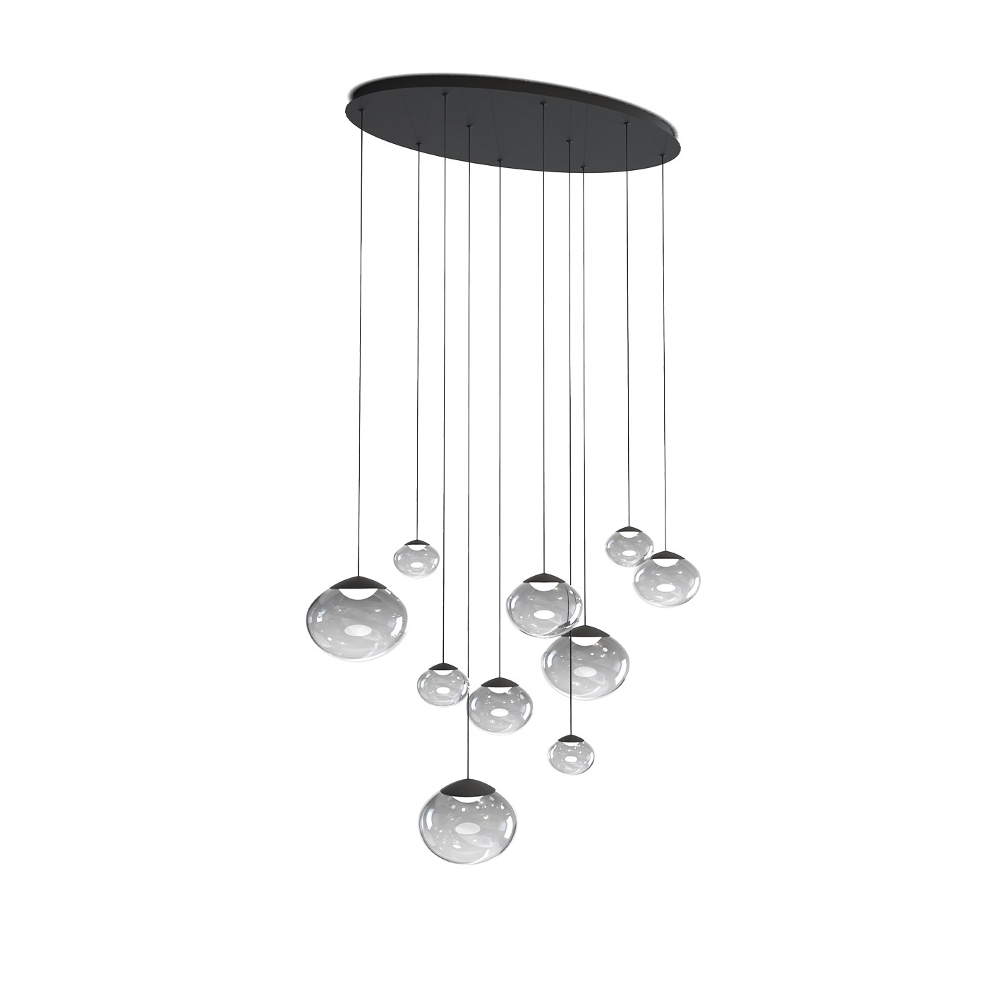 MSL LED Luster Symonds MSL-3223-10A, Crni