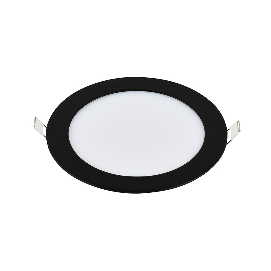 E-LIGHT LED Ugradni panel, Okrugli, 24W, 3000K, Crni