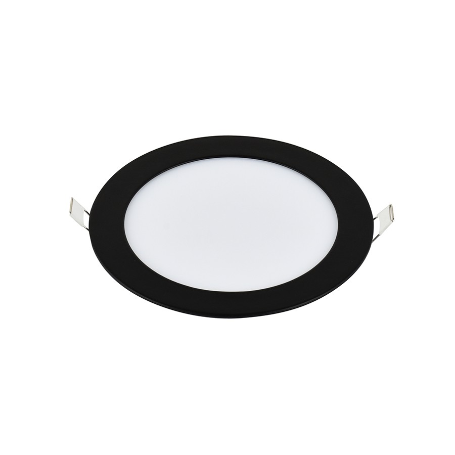 E-LIGHT LED Ugradni panel, Okrugli, 18W, 4000K, Crni