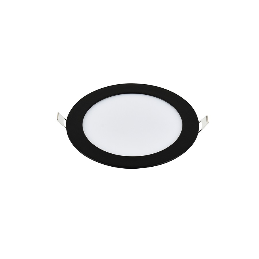 E-LIGHT LED Ugradni panel, Okrugli, 3W, 4000K, Crni