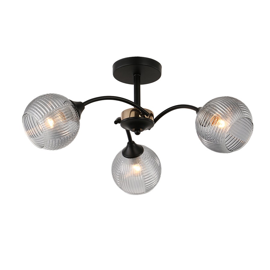 E-LIGHT Luster Reyes EL-90038-3, Crni