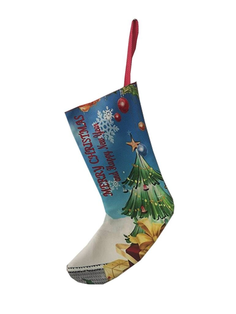 Aberto Design Božićna ukrasna čarapa Crp010, 35x18 cm, Šarena