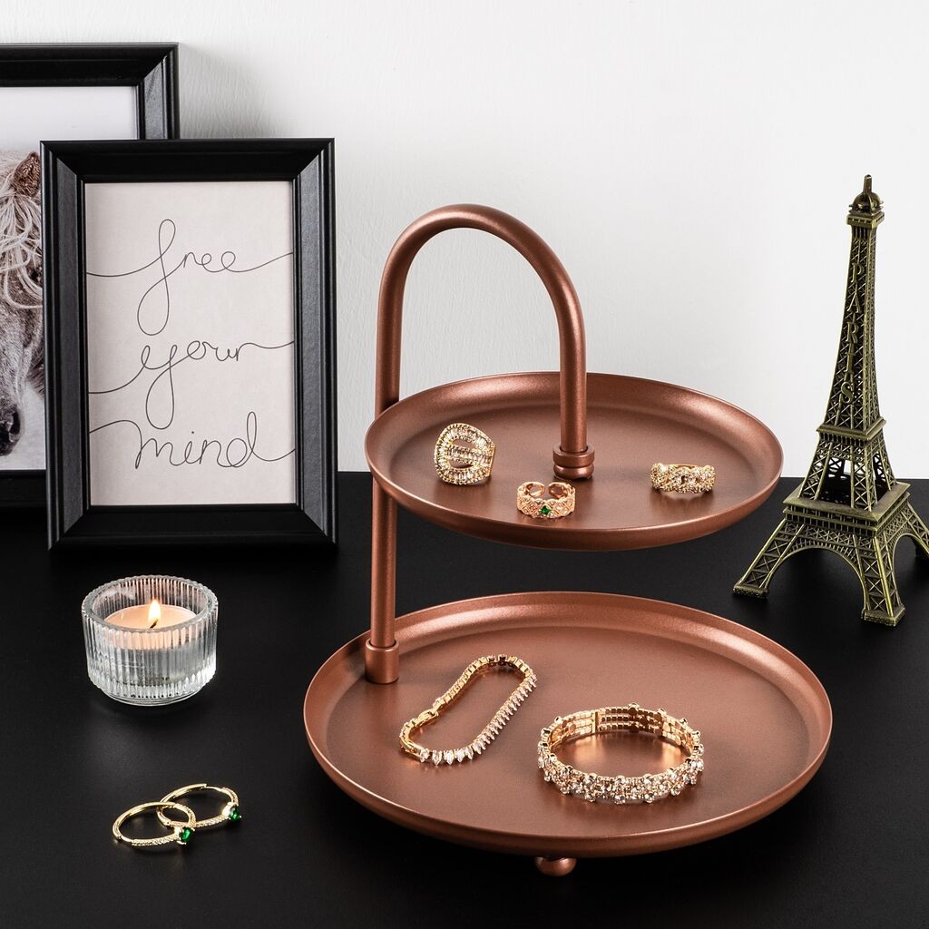 Aberto Design stalak za nakit 20x21cm, bronzana boja