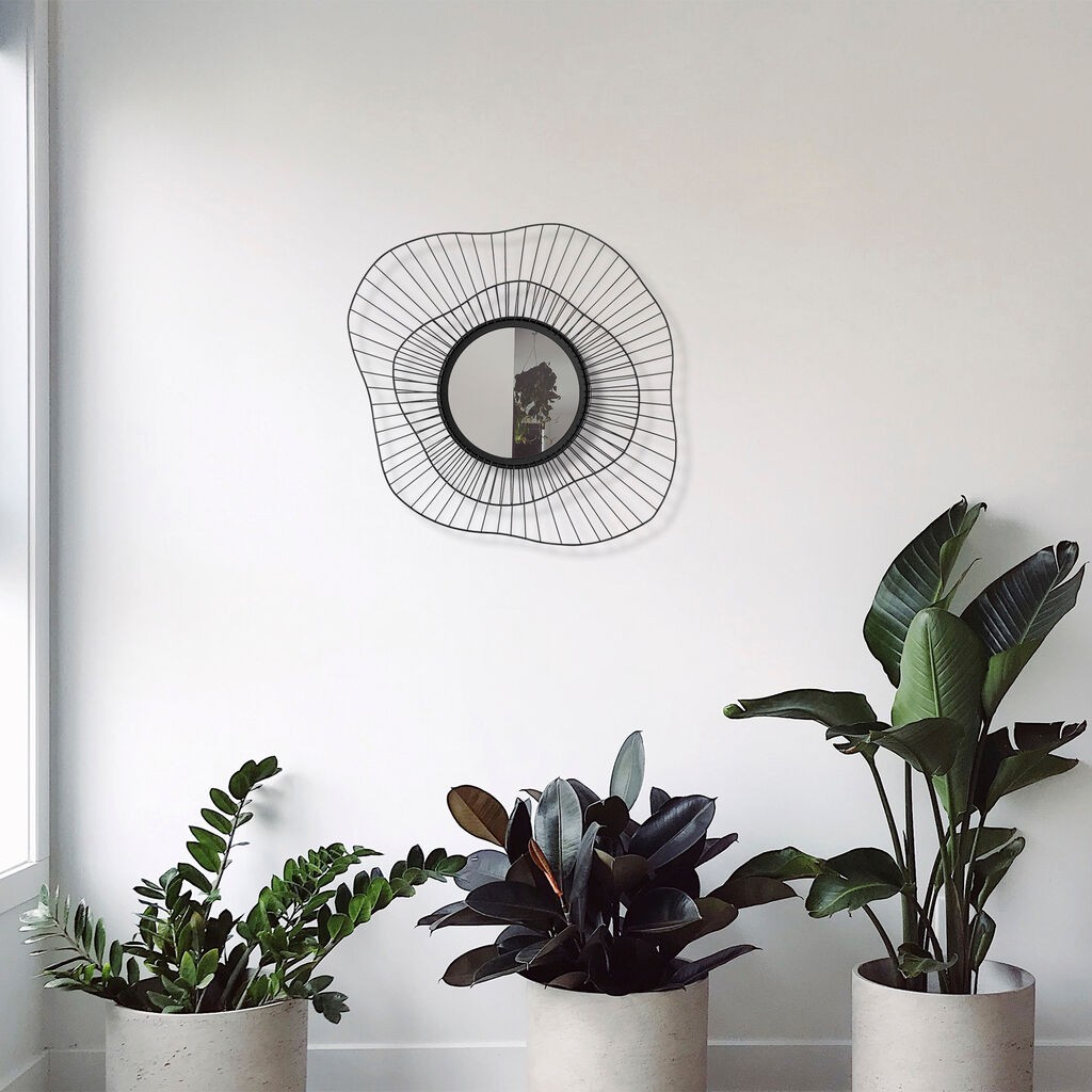 Zidno ogledalo Euro Flora WM-015, 69x8x60cm, crno