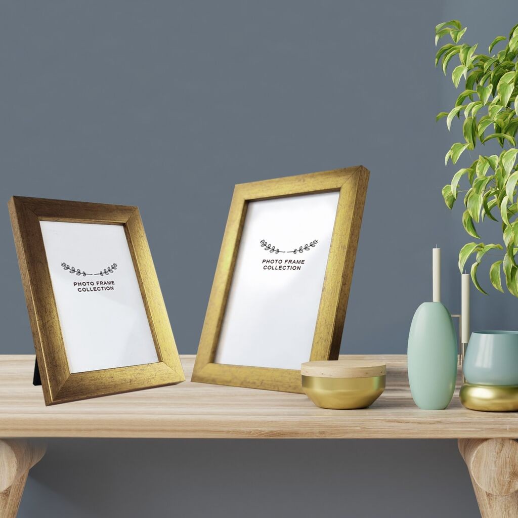 Aberto Design Set okvira za slike 2AFC1003_1015-1318, 10x15cm, 13x18cm, 2 komada, zlatne boje