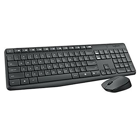 Logitech Set Tastatura + Miš MK235, Bežični, Crni