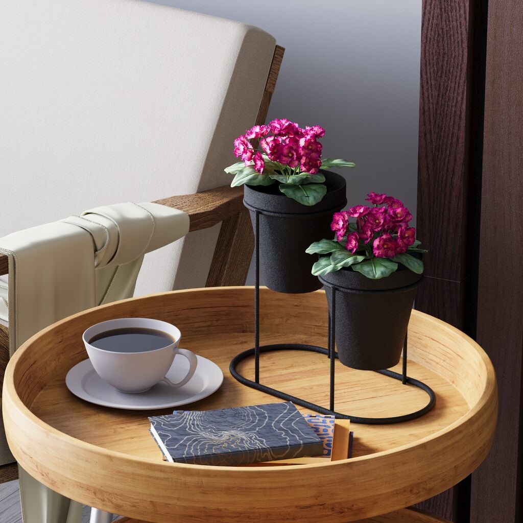 Aberto Design Stolna dekoracija 19x16x10 cm, Crna