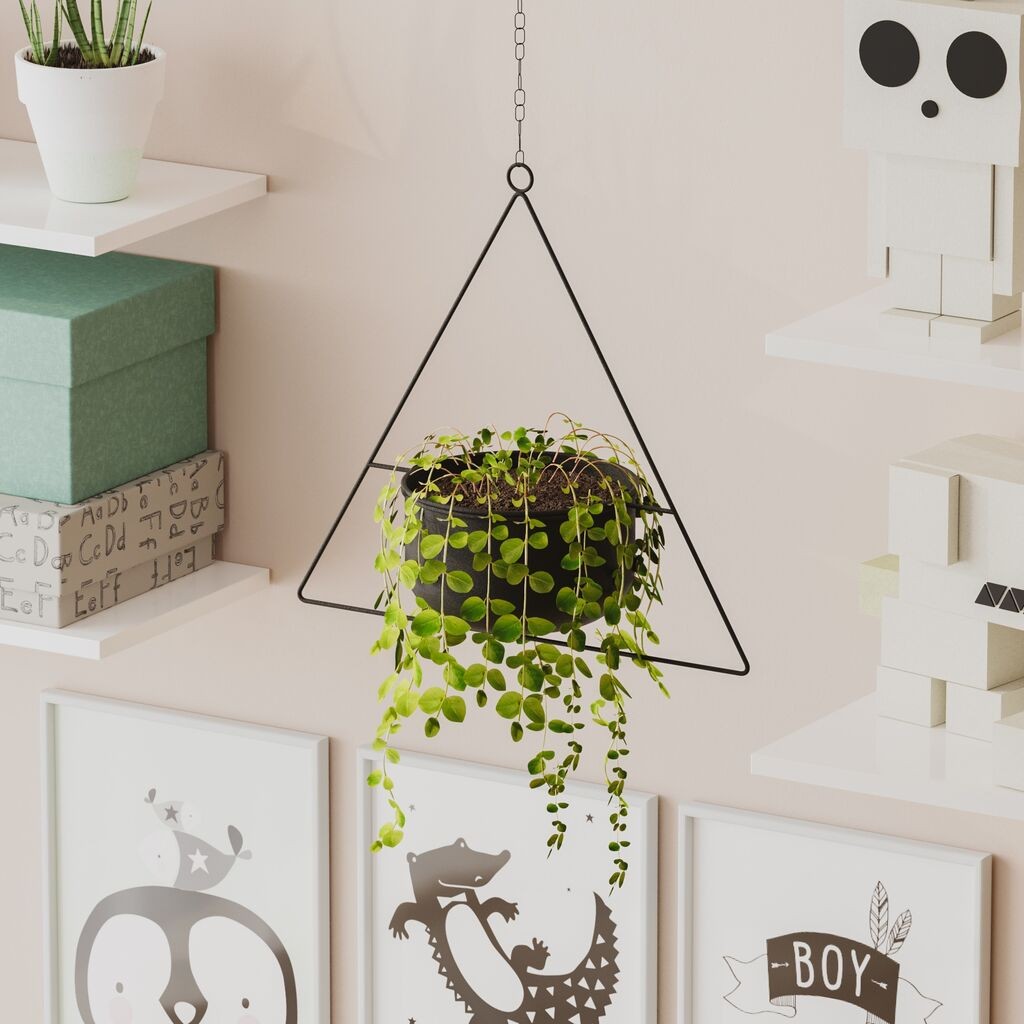 Aberto Design Dekorativna saksija Harpust, 35x40x17 cm, Crna