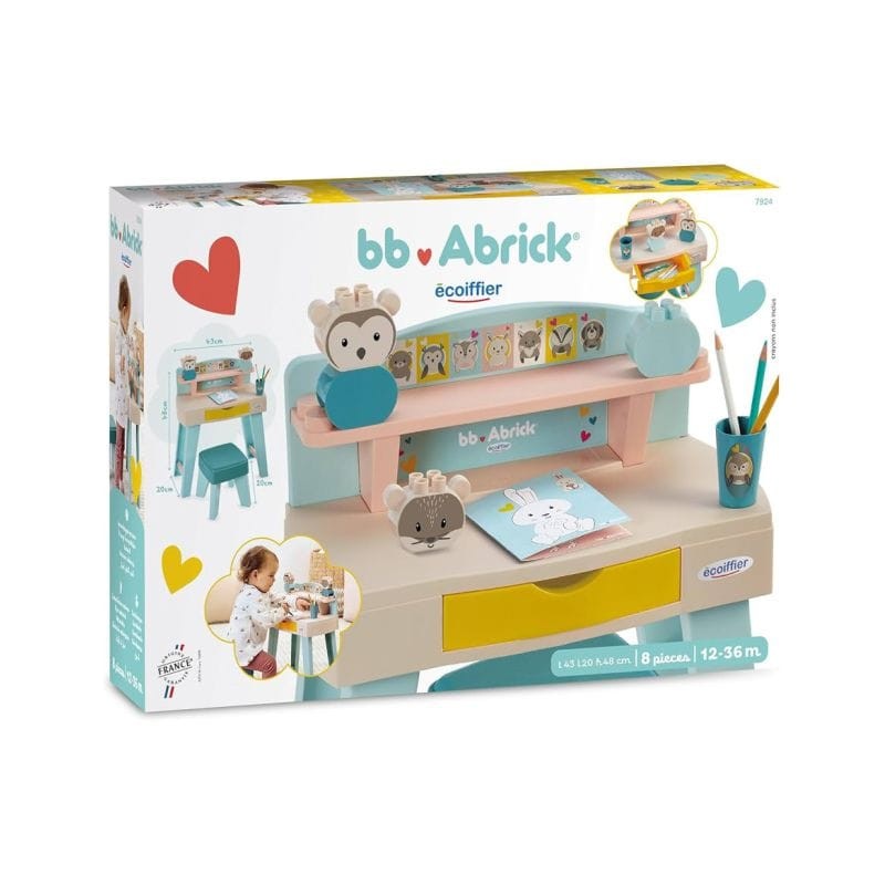Abrick Sto i stolica My first desk Ecoiffier SM007924, Roze