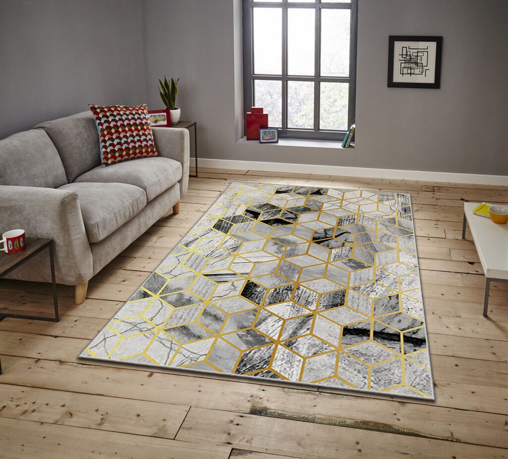 Conceptum Hypnose Tepih Asr Crpt-83, Pravougaoni, 100 x 140 cm, Sivi