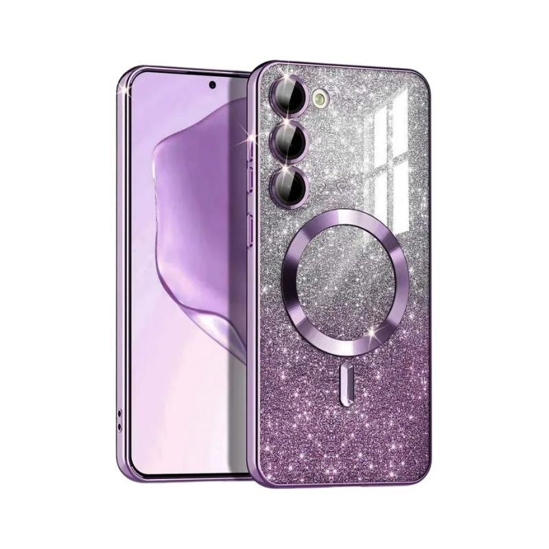 Maska za mobilni telefon Samsung A36, MagSafe, Glitter, Ljubičasta