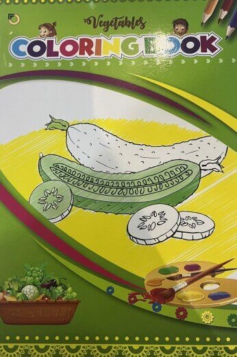 Eurocom Dječija bojanka A4 8 lista Vegetables, Zelena