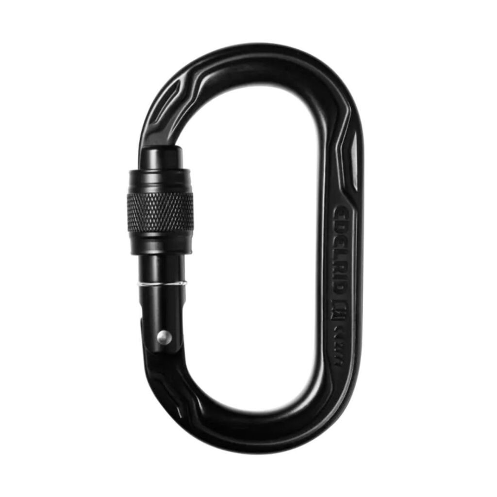 Edelrid Karabiner Oval Power, Crni