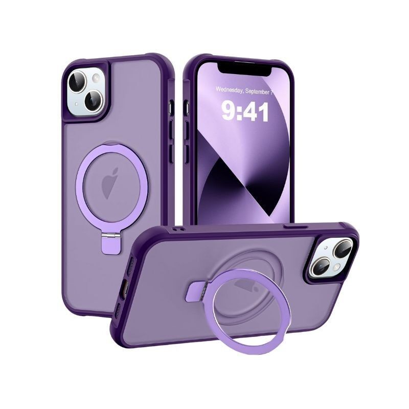 Maska za mobilni telefon iPhone 16, MagSafe Ring, Ljubičasta