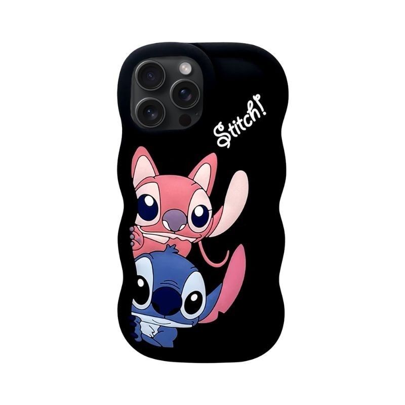 Silikonska maska za mobilni telefon Redmi Note 14 Stitch, Crna