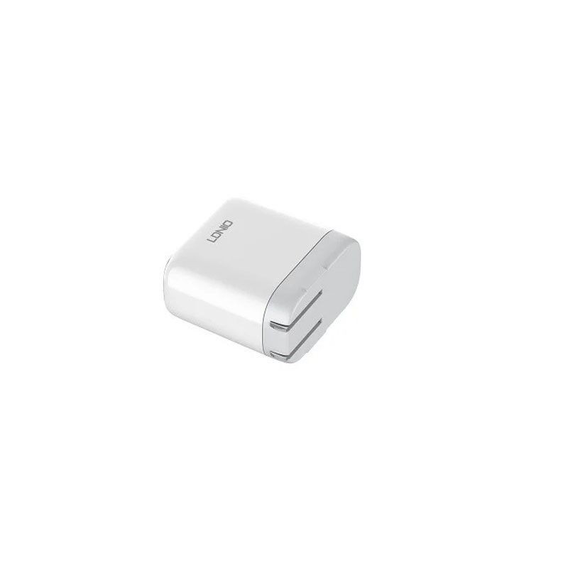 Ldnio Kućni punjač A2528M, 35W, PD, 2xUSB-C, Bijeli + USB-C na Lightning kabl, Bijeli